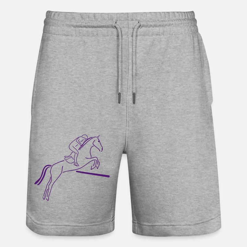 Aperçu du saut d’obstacles - Short de jogging bio TRAINER Stanley/Stella unisexe - gris chiné