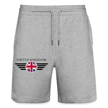 T-shirt de style Royaume-Uni - Short de jogging bio TRAINER Stanley/Stella unisexe - gris chiné - Devant - Nik (191cm) & Marisol (170cm)