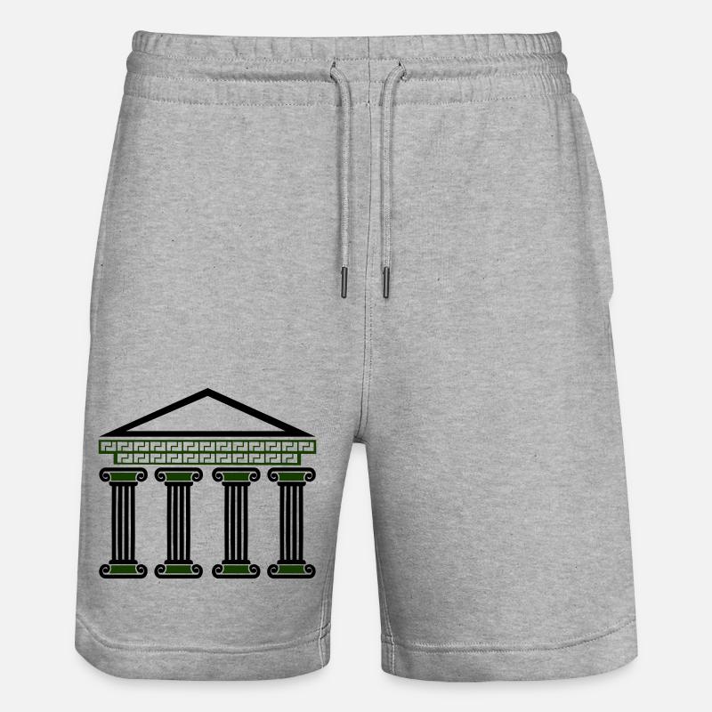 Grecki starożytny budynek - Ekologiczne spodenki dresowe typu unisex Stanley/Stella Trainer  - szary melanż