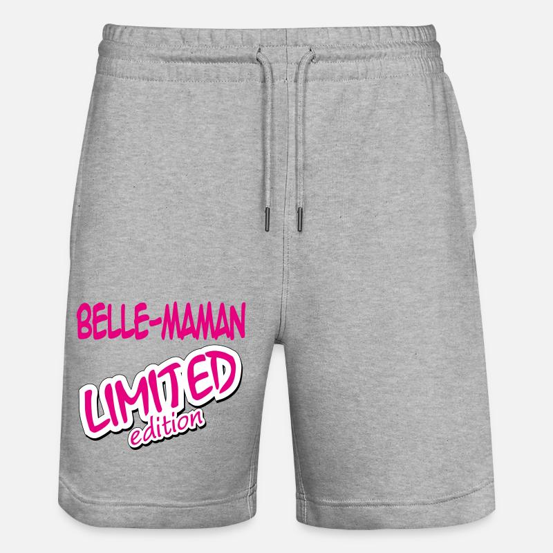 BELLE MAMAN LIMITED EDITION - Short de jogging bio TRAINER Stanley/Stella unisexe - gris chiné
