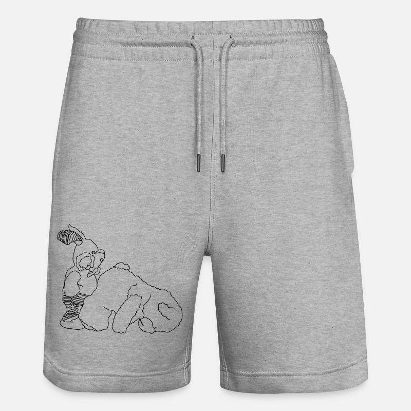 lapin ourson - Short de jogging bio TRAINER Stanley/Stella unisexe - gris chiné