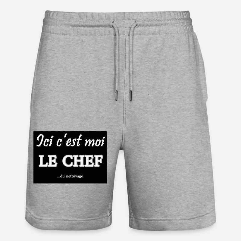 chef noir - Short de jogging bio TRAINER Stanley/Stella unisexe - gris chiné