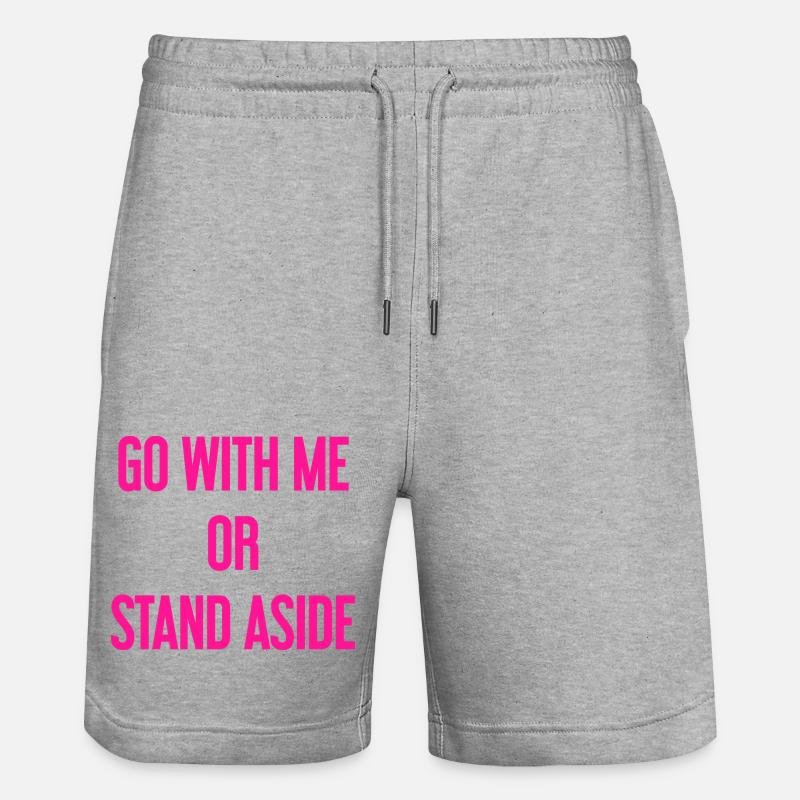 Geh mit oder beiseite - Stanley/Stella Unisex Bio Joggingshorts Trainer  - Grau meliert