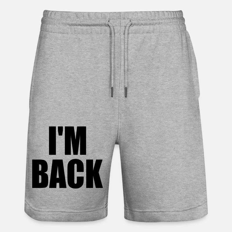 I'm back - Short de jogging bio TRAINER Stanley/Stella unisexe - gris chiné