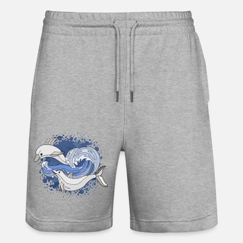 Dauphins - Short de jogging bio TRAINER Stanley/Stella unisexe - gris chiné