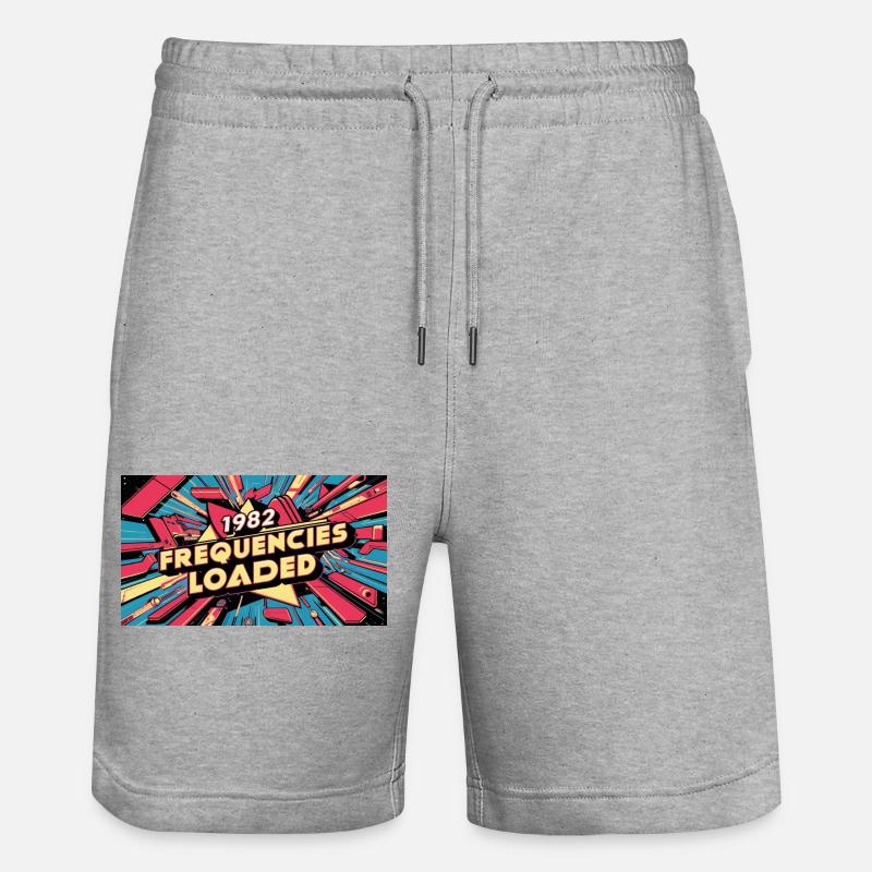FRÉQUENCES CHARGÉES EXPLOSION DE 1982 - Short de jogging bio TRAINER Stanley/Stella unisexe - gris chiné