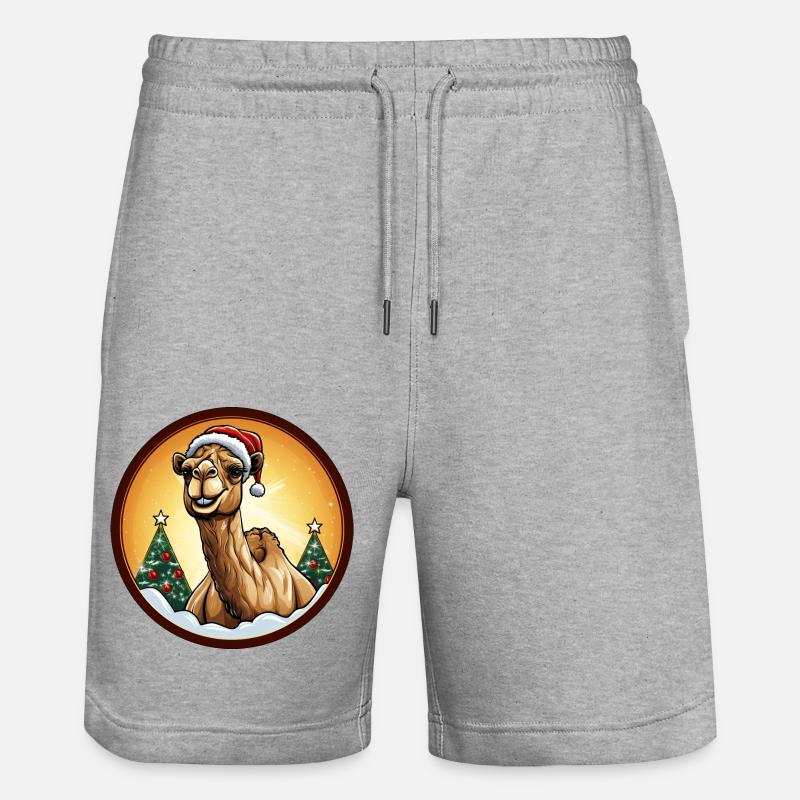 Noël à dos de chameau - Short de jogging bio TRAINER Stanley/Stella unisexe - gris chiné