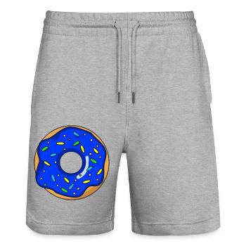 Beignet - Short de jogging bio TRAINER Stanley/Stella unisexe - gris chiné - Devant - Nik (191cm) & Marisol (170cm)