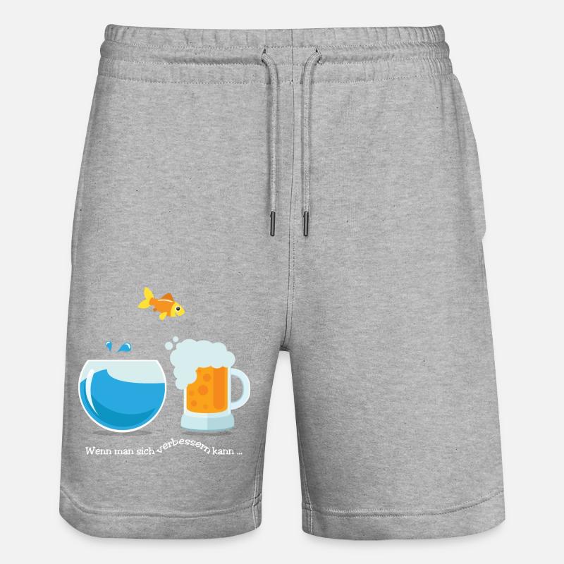Poisson rouge (Édition Il-Meilleur) - Short de jogging bio TRAINER Stanley/Stella unisexe - gris chiné