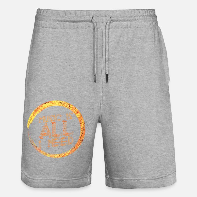 Musique E 118 - Short de jogging bio TRAINER Stanley/Stella unisexe - gris chiné