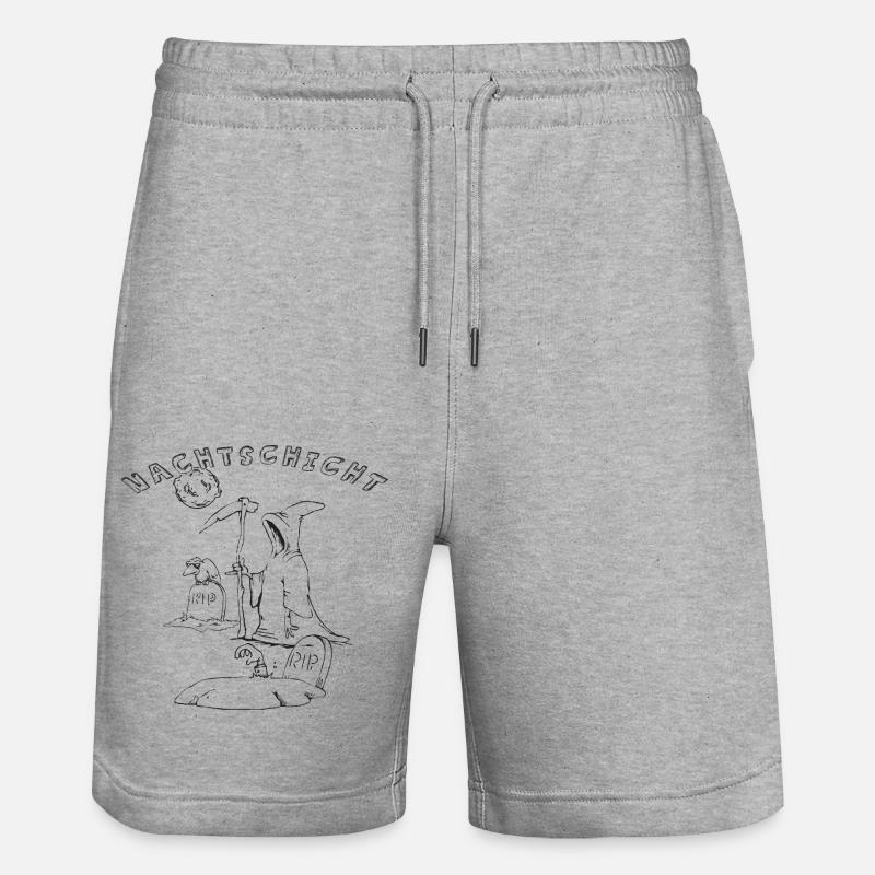 Nachtschicht - Stanley/Stella Unisex Bio Joggingshorts Trainer - Grau meliert