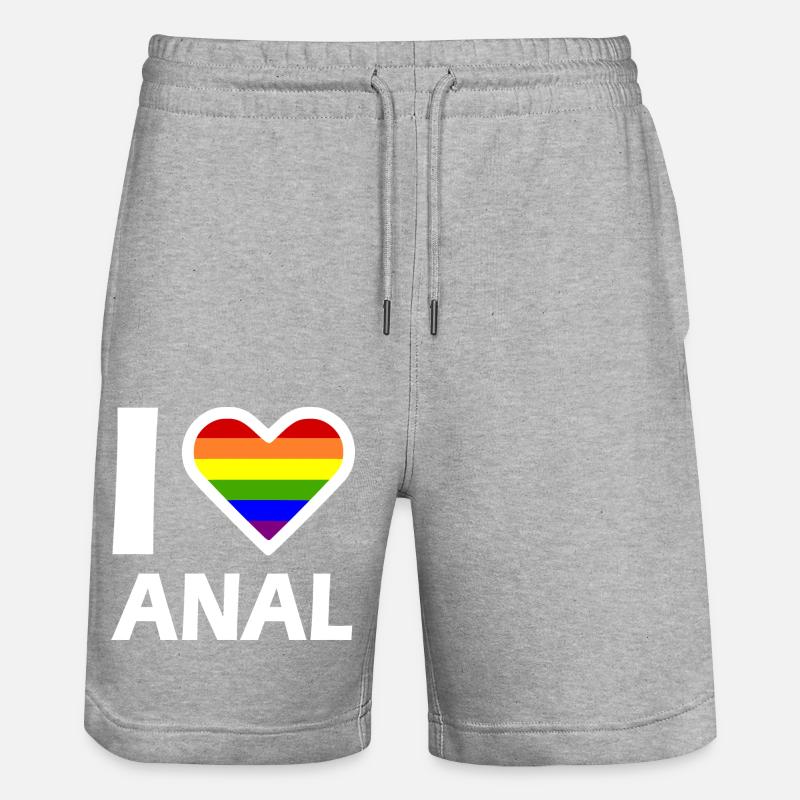 I love anal - Short de jogging bio TRAINER Stanley/Stella unisexe - gris chiné