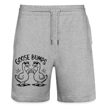 Gänsehaut Niedliches lustig für Vogelliebhaber - Stanley/Stella Unisex Bio Joggingshorts Trainer  - Grau meliert - Vorne - Nik (191cm) & Marisol (170cm)