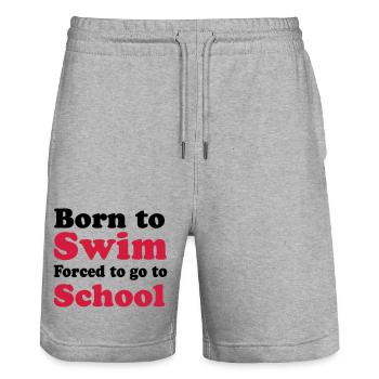swim - Stanley/Stella Trainer Unisex Organic Jogging Shorts - heather grey - Front - Nik (191cm) & Marisol (170cm)