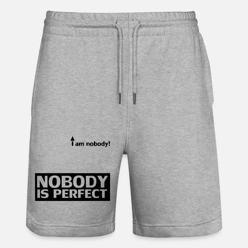 nobody_is_perfect - Short de jogging bio TRAINER Stanley/Stella unisexe - gris chiné