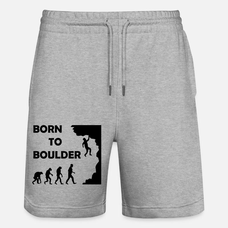 born_to_boulder - Short de jogging bio TRAINER Stanley/Stella unisexe - gris chiné