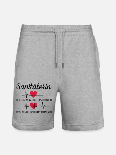 Paramedic - Stanley/Stella Trainer Unisex Organic Jogging Shorts - heather grey