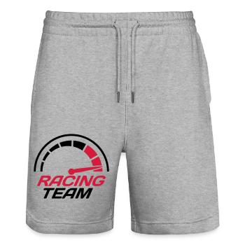 Racing team speedometer quick lawn - Stanley/Stella Trainer Unisex Organic Jogging Shorts - heather grey - Front - Nik (191cm) & Marisol (170cm)