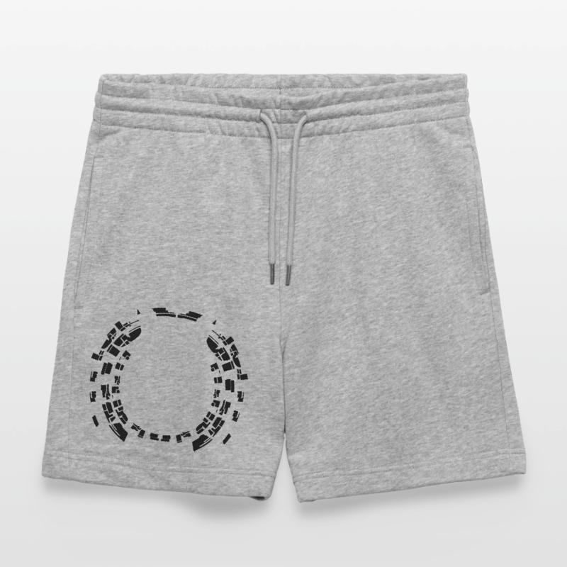 Circle border pattern round frame Stanley/Stella Trainer Unisex Organic Jogging Shorts