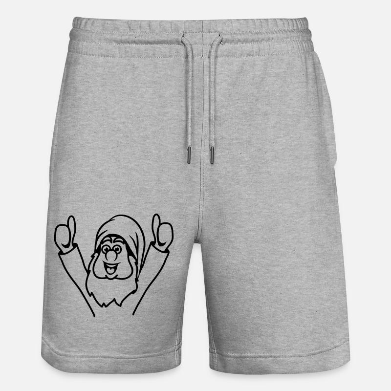 Pouces nains up happy - Short de jogging bio TRAINER Stanley/Stella unisexe - gris chiné