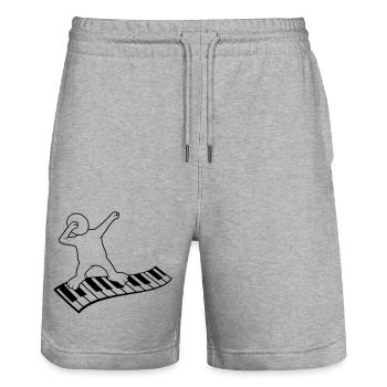 piano dab dabbing musique danse clavier piano ta - Short de jogging bio TRAINER Stanley/Stella unisexe - gris chiné - Devant - Nik (191cm) & Marisol (170cm)