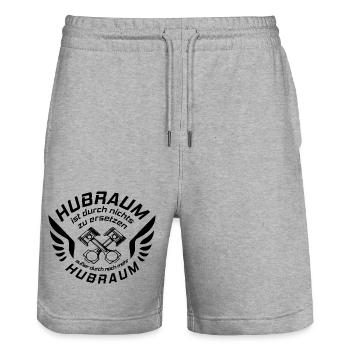 V8 Motor Engine US Car Muscle Car Hubraum Pick Up - Stanley/Stella Unisex Bio Joggingshorts Trainer  - Grau meliert - Vorne - Nik (191cm) & Marisol (170cm)