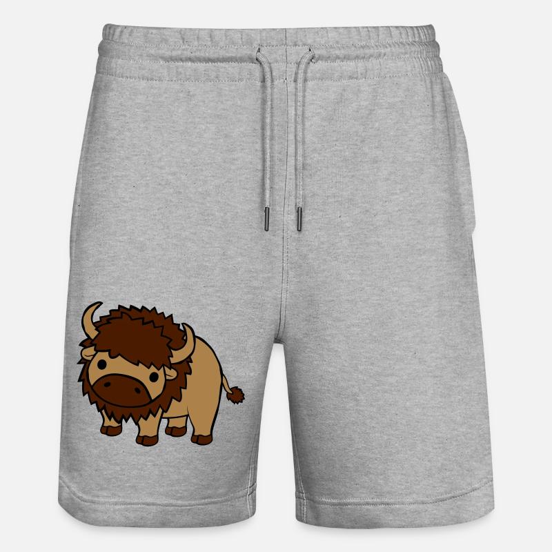 Grand bison doux - Short de jogging bio TRAINER Stanley/Stella unisexe - gris chiné