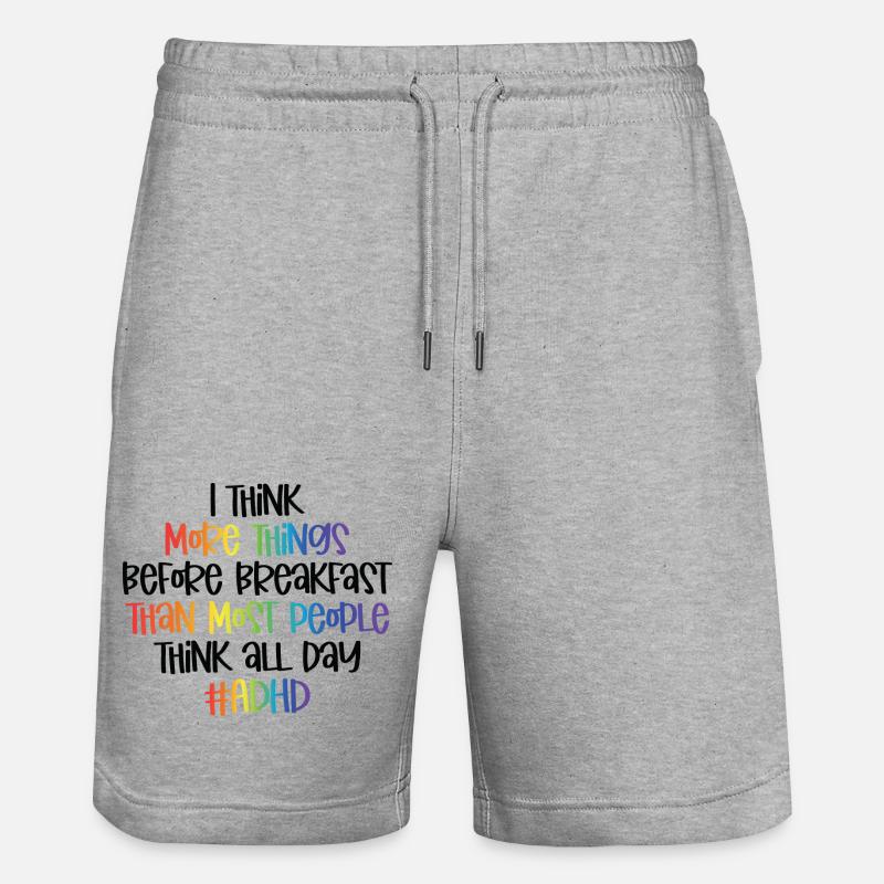 TDAH - Short de jogging bio TRAINER Stanley/Stella unisexe - gris chiné