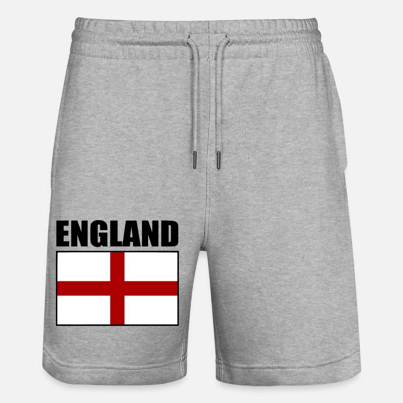 England - Stanley/Stella Unisex Bio Joggingshorts Trainer  - Grau meliert