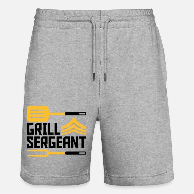 Grill Master Grill Sergent BBQ - Short de jogging bio TRAINER Stanley/Stella unisexe - gris chiné