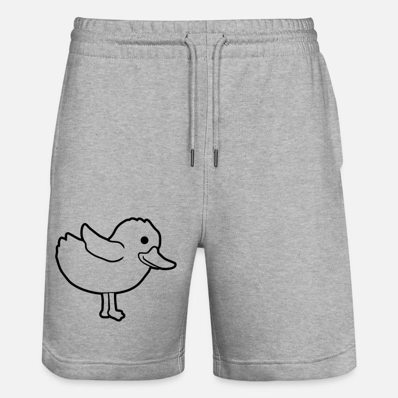 Cher canard mignon poussin - Short de jogging bio TRAINER Stanley/Stella unisexe - gris chiné