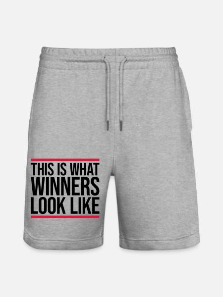 What Winners Look Like - Stanley/Stella Trainer Unisex Organic Jogging Shorts - heather grey
