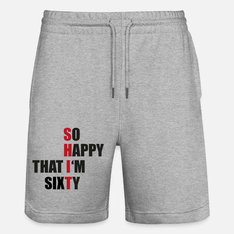 60 - Stanley/Stella Unisex Bio Joggingshorts Trainer - Grau meliert