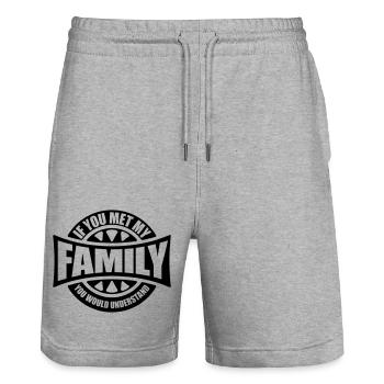 you would understand Zitat - Stanley/Stella Unisex Bio Joggingshorts Trainer  - Grau meliert - Vorne - Nik (191cm) & Marisol (170cm)