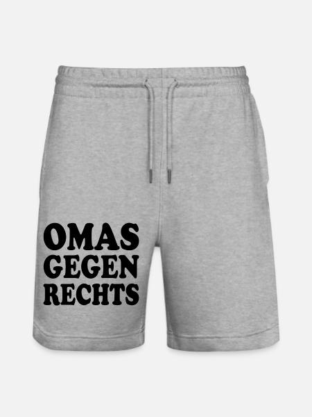 Omas gegen rechts - Stanley/Stella Unisex Bio Joggingshorts Trainer  - Grau meliert