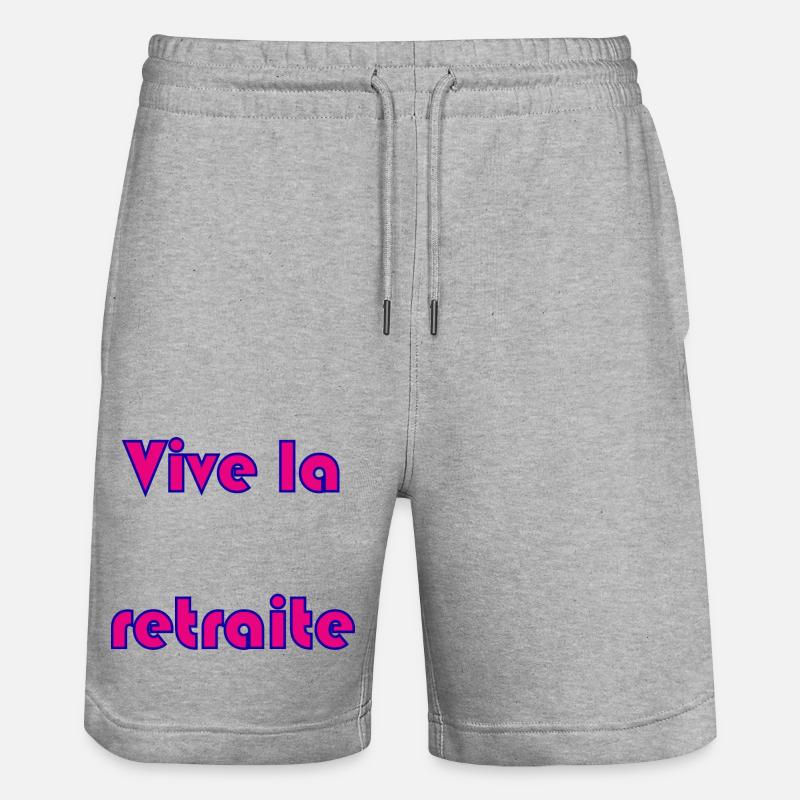 RETRAITE. RETRAITE. RETRAITEE. RETRAITE - Short de jogging bio TRAINER Stanley/Stella unisexe - gris chiné