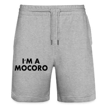I'm a mocoro - Stanley/Stella Unisex Bio Joggingshorts Trainer  - Grau meliert - Vorne - Nik (191cm) & Marisol (170cm)