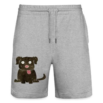 Hund - Stanley/Stella Unisex Bio Joggingshorts Trainer  - Grau meliert - Vorne - Nik (191cm) & Marisol (170cm)