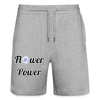Sprüche - Stanley/Stella Unisex Bio Joggingshorts Trainer  - Grau meliert - Vorne - Nik (191cm) & Marisol (170cm)