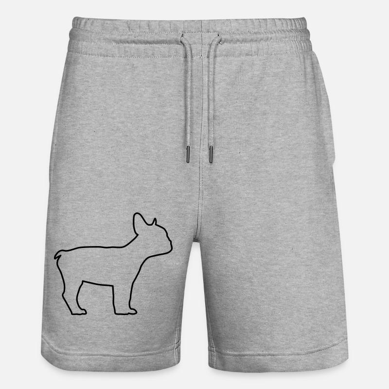 Contours du bouledogue anglais 1 - Short de jogging bio TRAINER Stanley/Stella unisexe - gris chiné