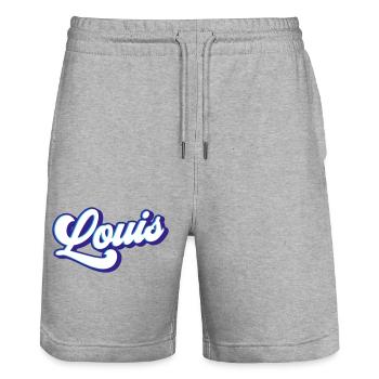 Louis Couleurs changeantes - Short de jogging bio TRAINER Stanley/Stella unisexe - gris chiné - Devant - Nik (191cm) & Marisol (170cm)