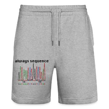 always sequence - Stanley/Stella Unisex Bio Joggingshorts Trainer  - Grau meliert - Vorne - Nik (191cm) & Marisol (170cm)