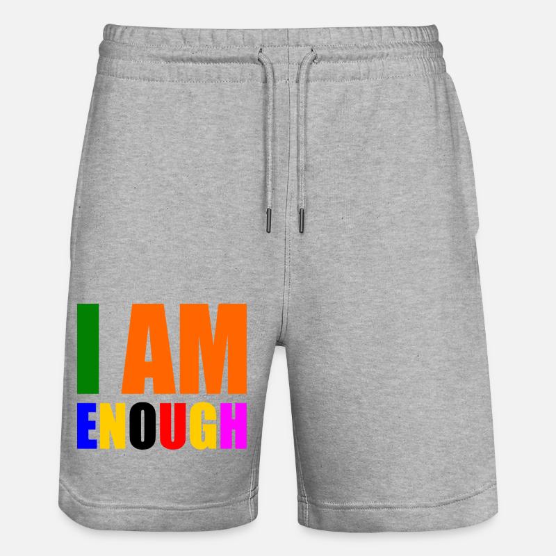 I am enough - Short de jogging bio TRAINER Stanley/Stella unisexe - gris chiné