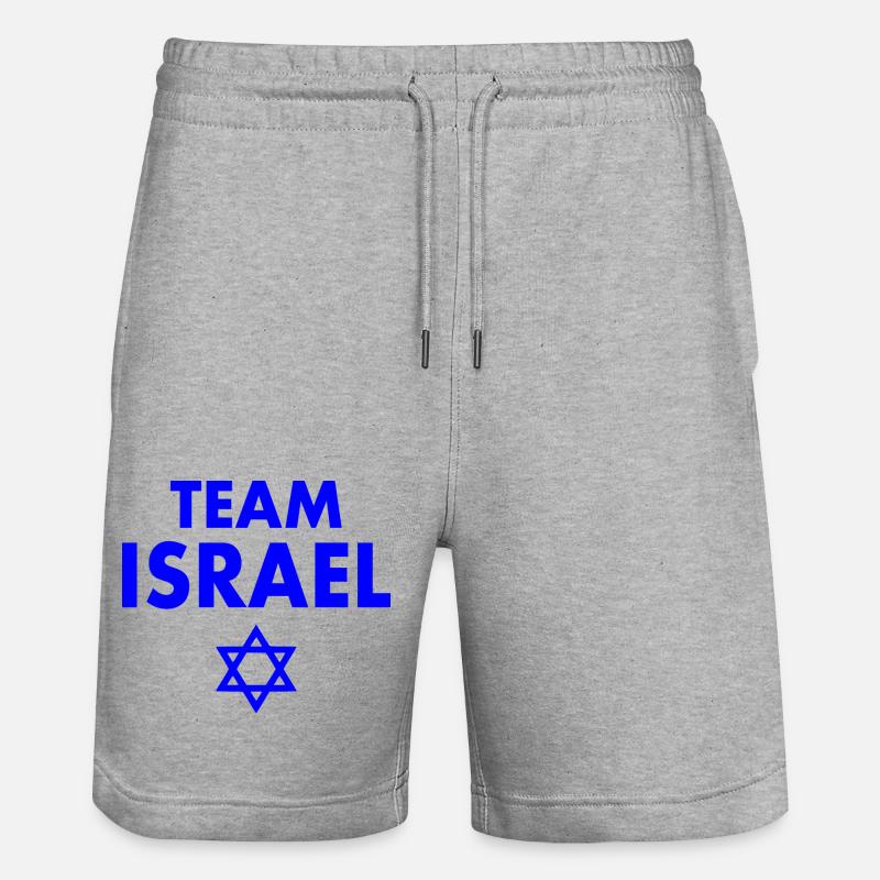 Team israel - Short de jogging bio TRAINER Stanley/Stella unisexe - gris chiné