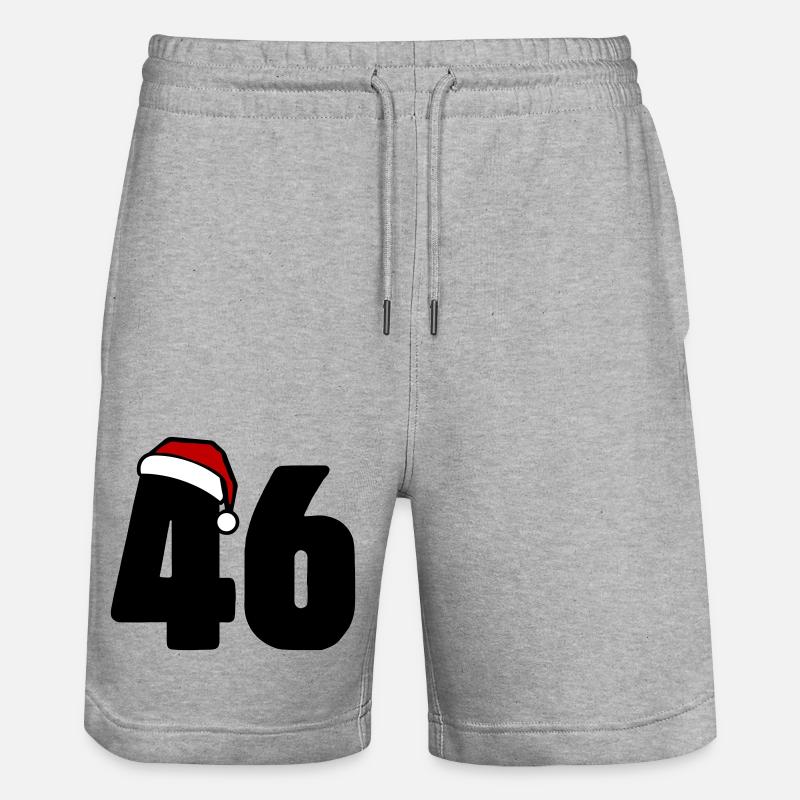 46 Numéro Noël - Short de jogging bio TRAINER Stanley/Stella unisexe - gris chiné