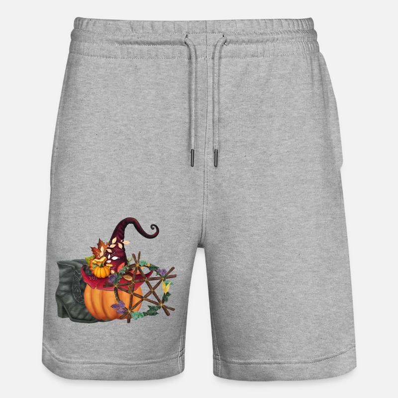 Wicca-Workshop - Stanley/Stella Unisex Bio Joggingshorts Trainer  - Grau meliert