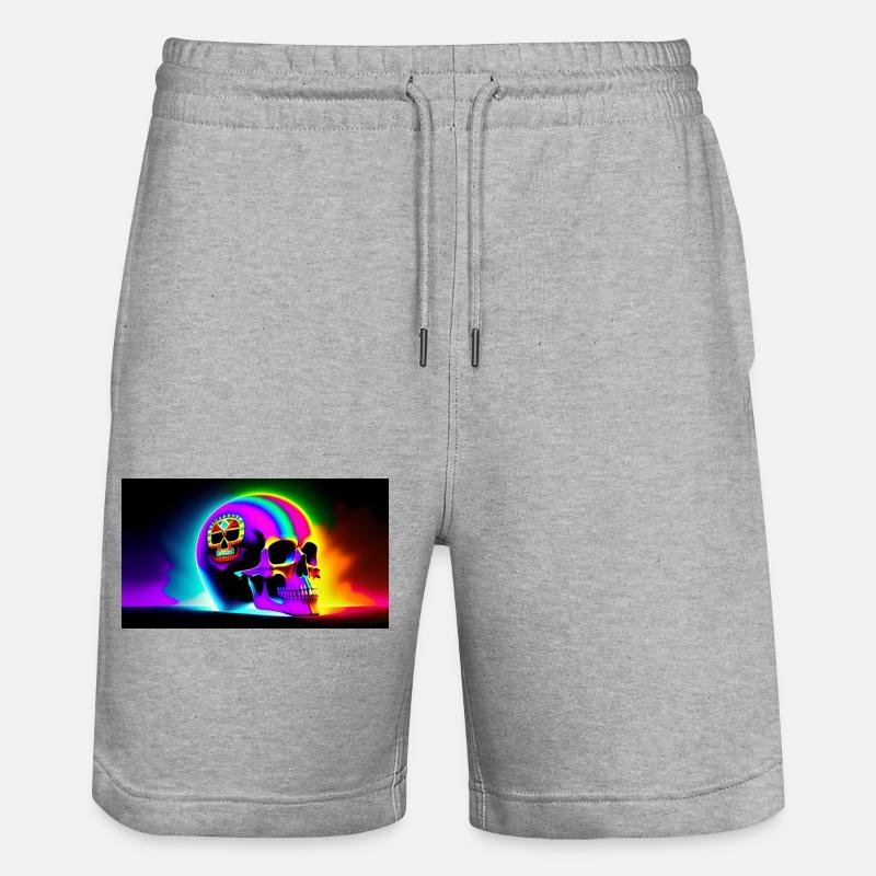 Crâne de psy - Short de jogging bio TRAINER Stanley/Stella unisexe - gris chiné