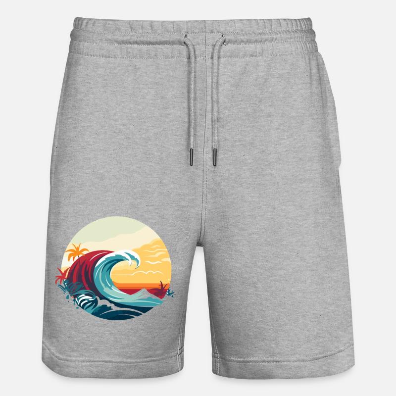 Vague surf - Short de jogging bio TRAINER Stanley/Stella unisexe - gris chiné
