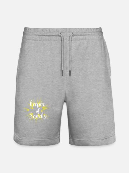 Funny snack keeper - Stanley/Stella Trainer Unisex Organic Jogging Shorts - heather grey