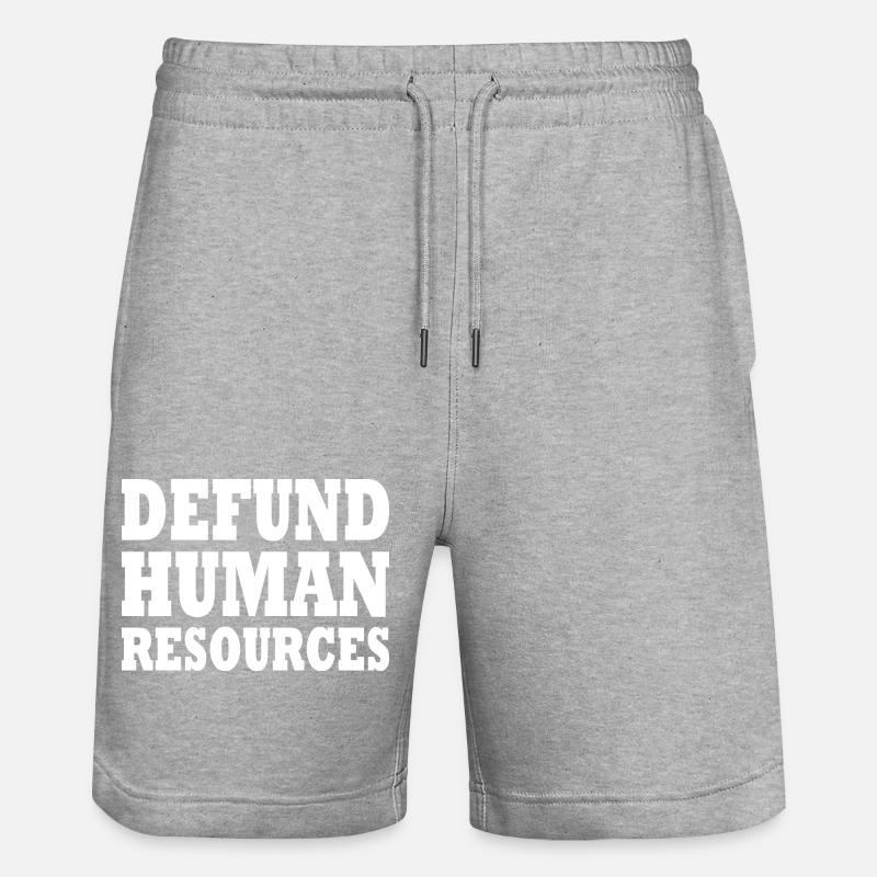 defund human resources - Short de jogging bio TRAINER Stanley/Stella unisexe - gris chiné